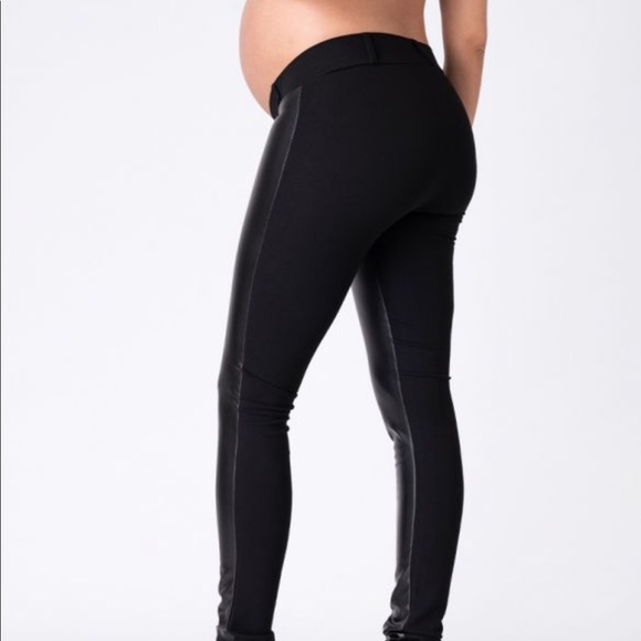 Seraphine Faux Leather Panel Maternity 